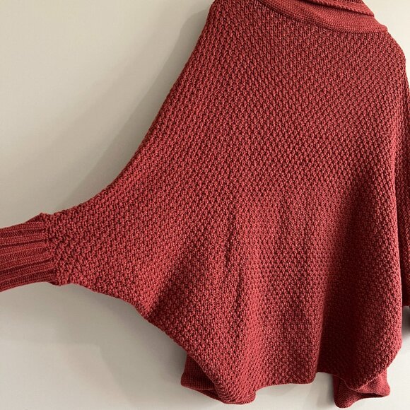 NWT Davi & Dani Rust Chunky Knit Open Front Cardigan – Women’s Small - Picture 6 of 11